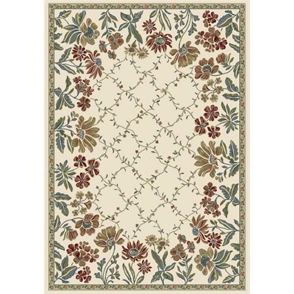 Dynamic Rugs Ancient Garden 7 ft. 10 in. x 11 ft. 2 in. 57084-6464 Rug - Ivory AN912570846464